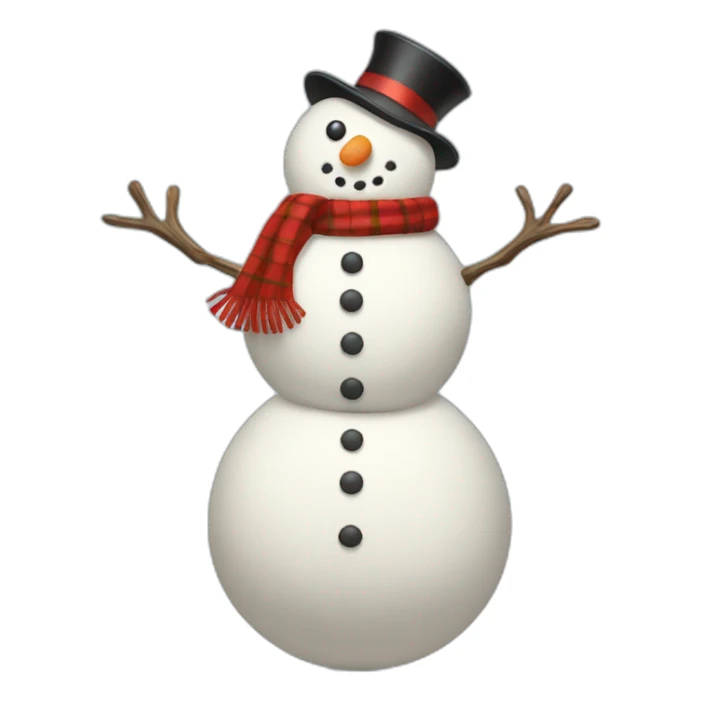 full body christmas snowman sticker