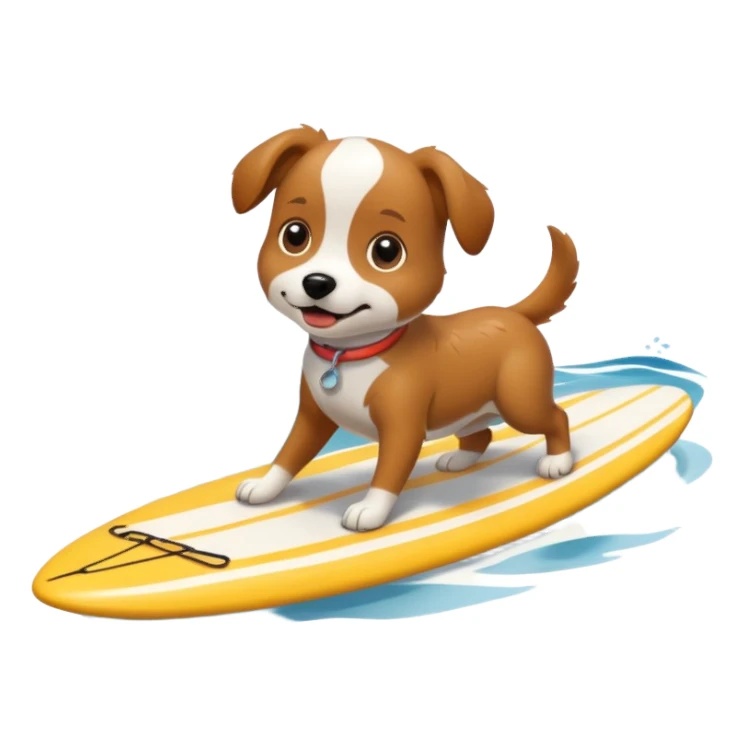 Dog surfing in the sea sticker
