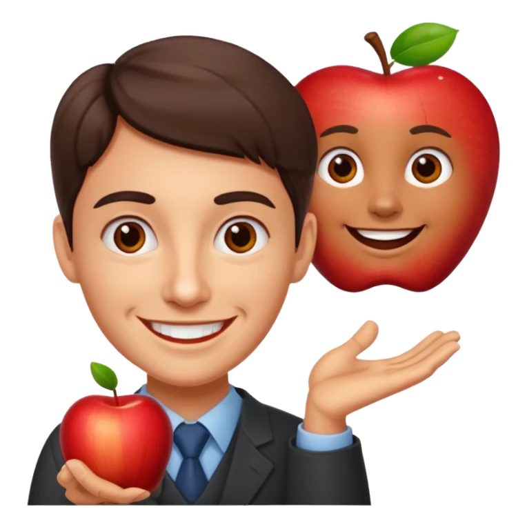 Spanish teacher with apple sticker