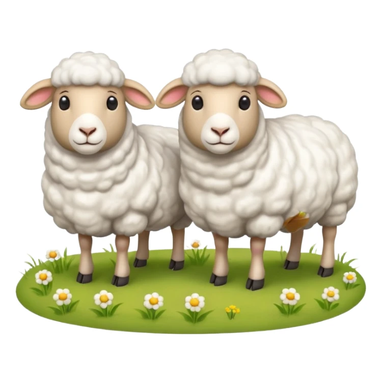 sheep couple sticker