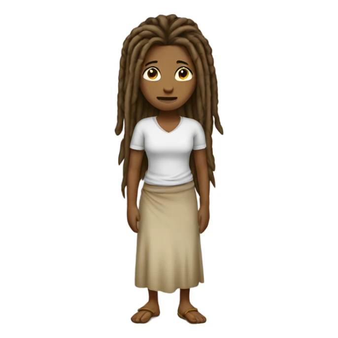 Dread head woman standing sticker