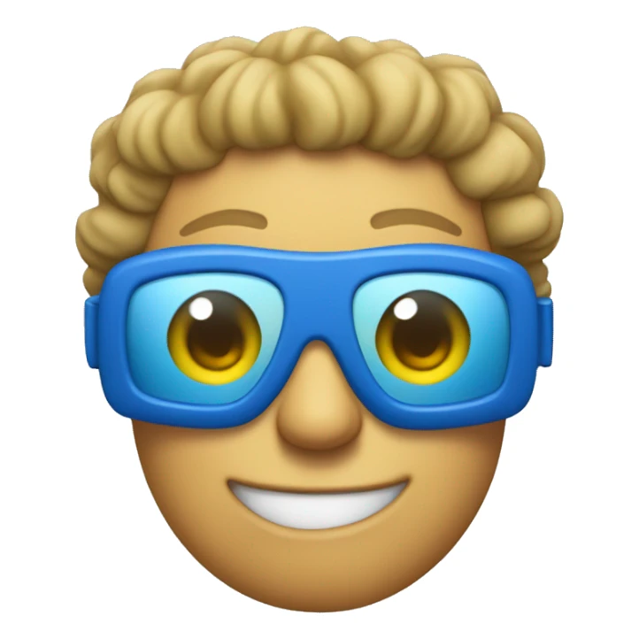 spong wearing blue goggles sticker