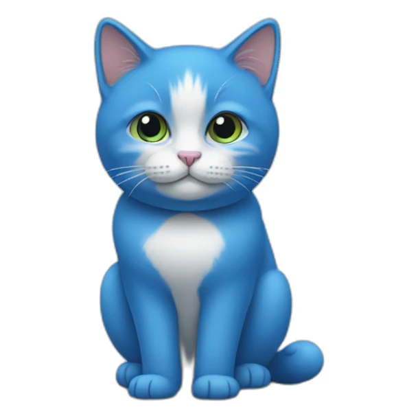 Un chat bleu sticker