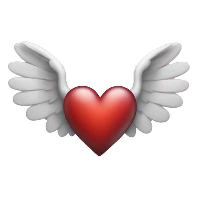 Heart with wings sticker
