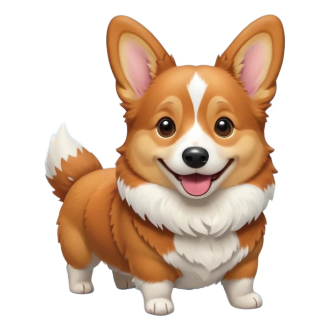 tricolor corgi in snow sticker