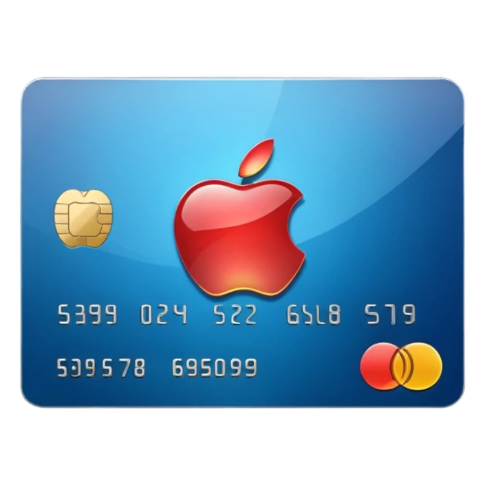 Shiny Apple credit card sticker