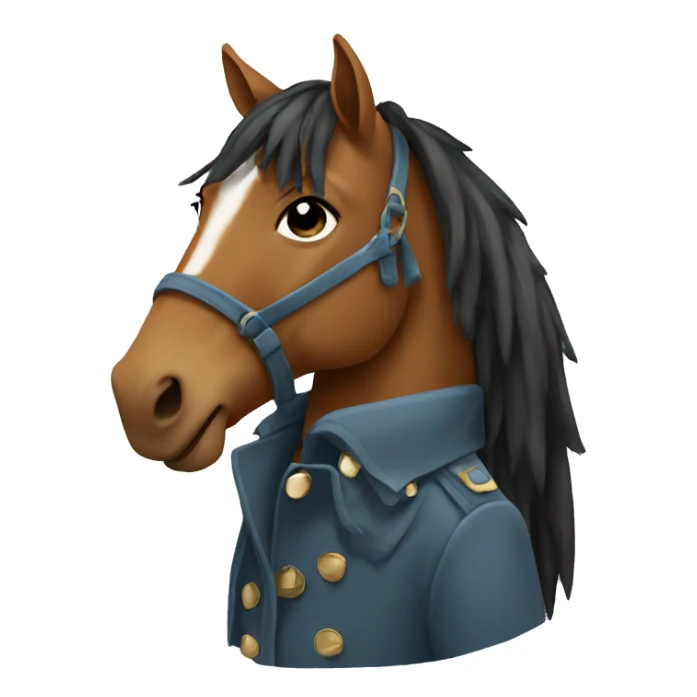 Horse wearing a coat sticker