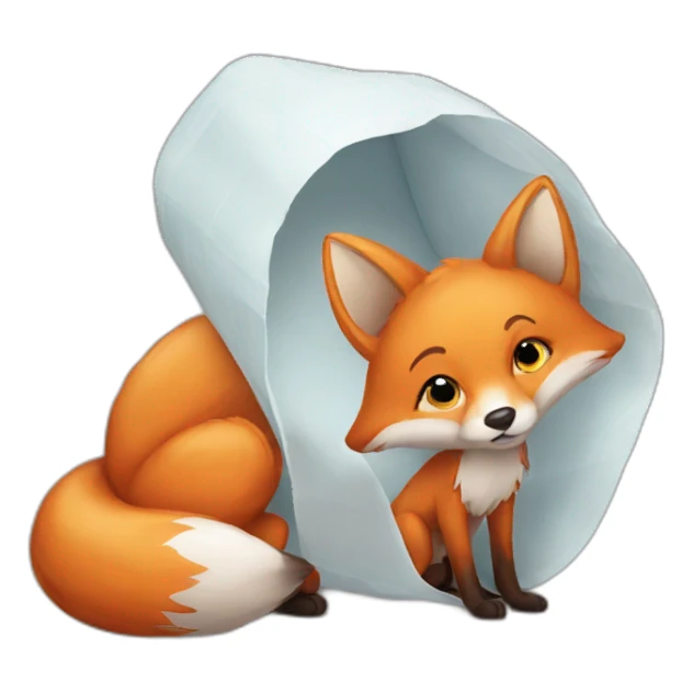 Fox and cancer sticker