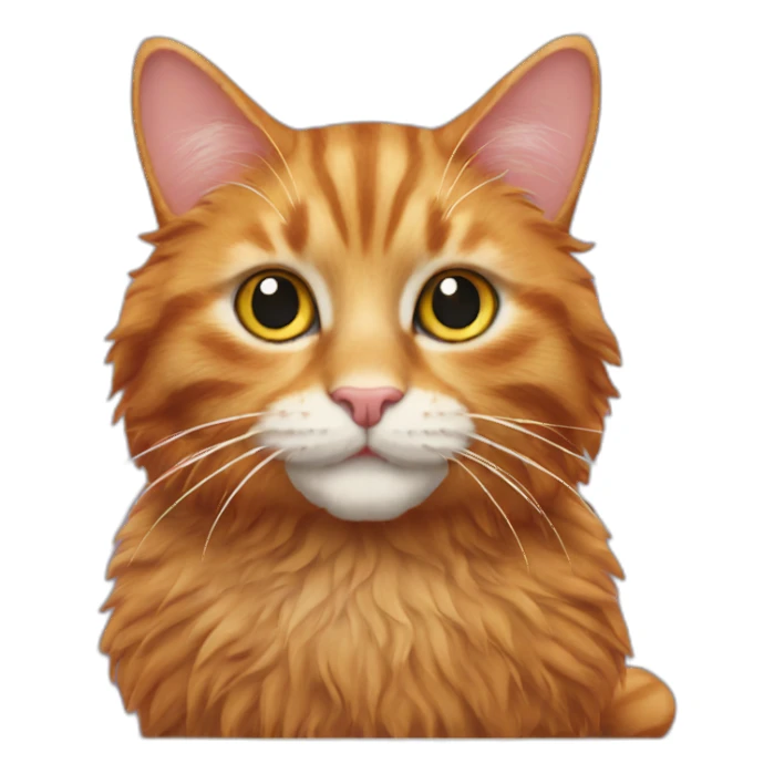 Fluffy ginger cat Jewish rabbi sticker