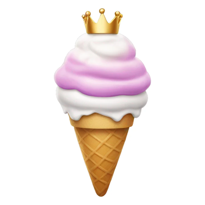 ice cream with queen crown sticker