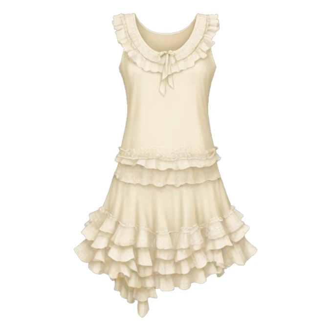 1920s frilly drop waist dress  sticker