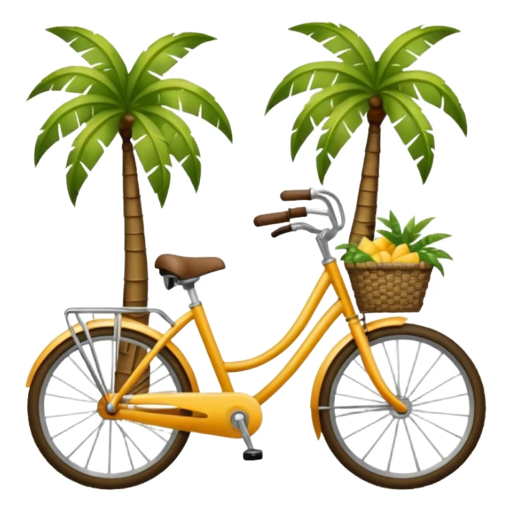  Bicycle with palm trees  sticker