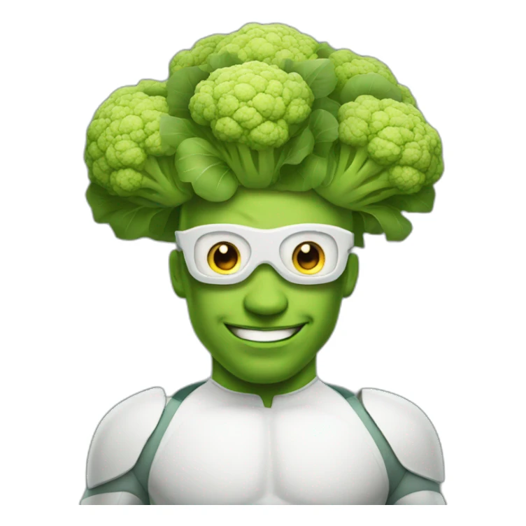 cauliflower super heros sticker