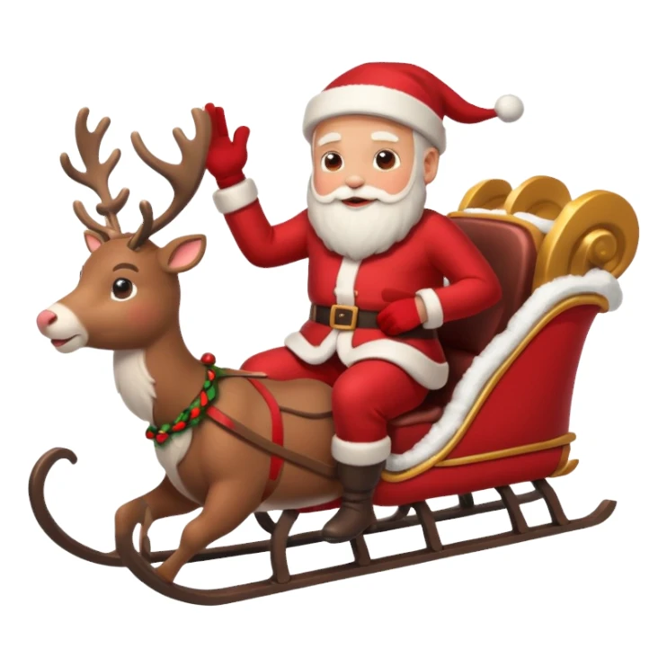 Santa Claus on a sleigh sticker