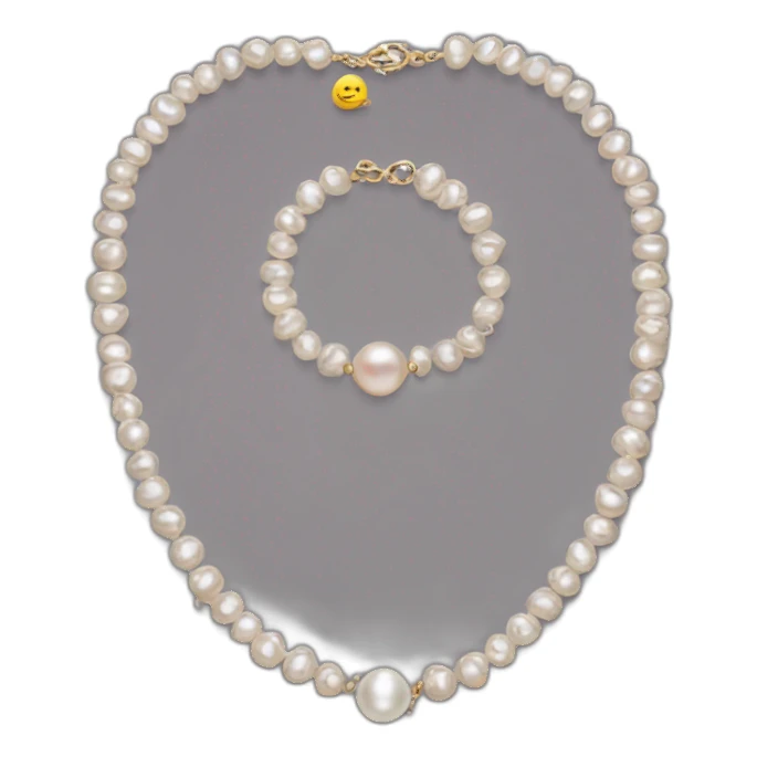 Bracelet and necklace with pearl  sticker