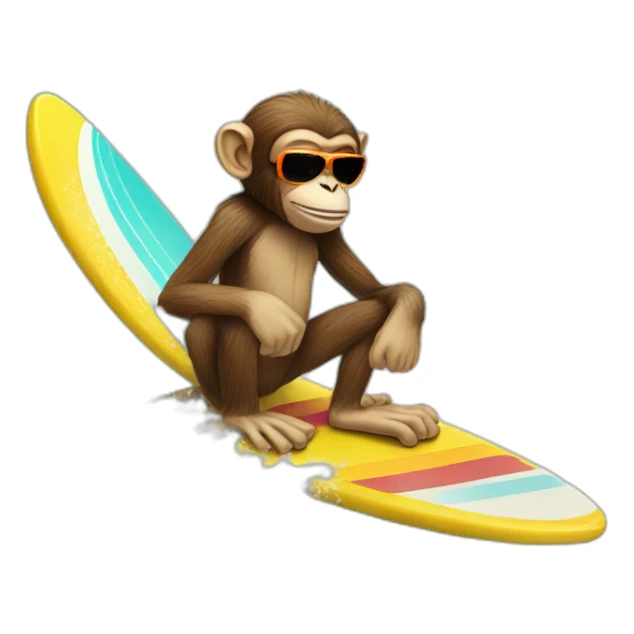 Chill Monkey sunglasses surfing Hawaii sticker