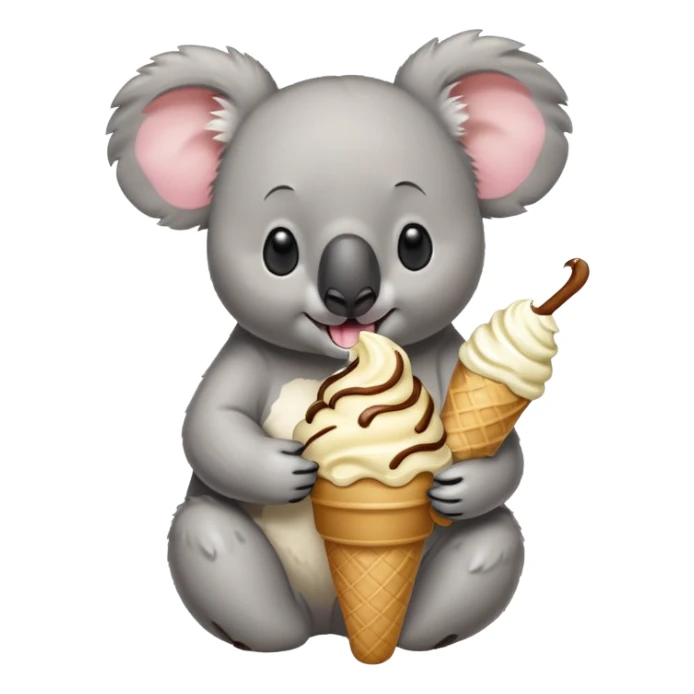 Koala with ice cream  sticker
