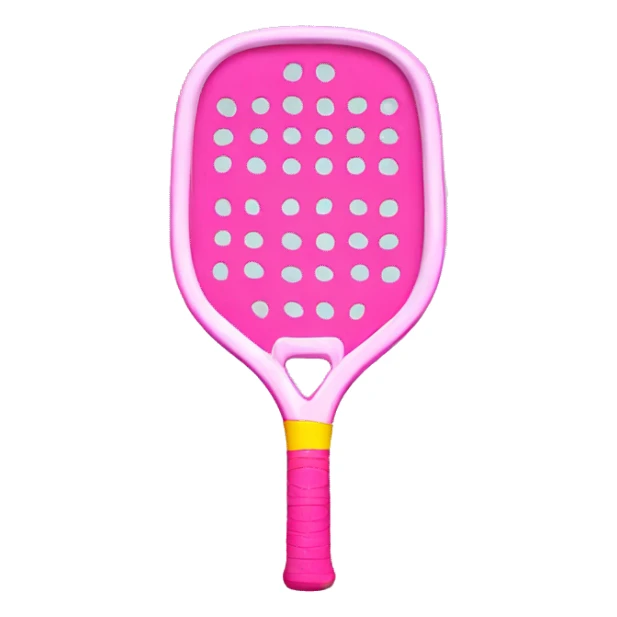 Pink pickleball racket sticker