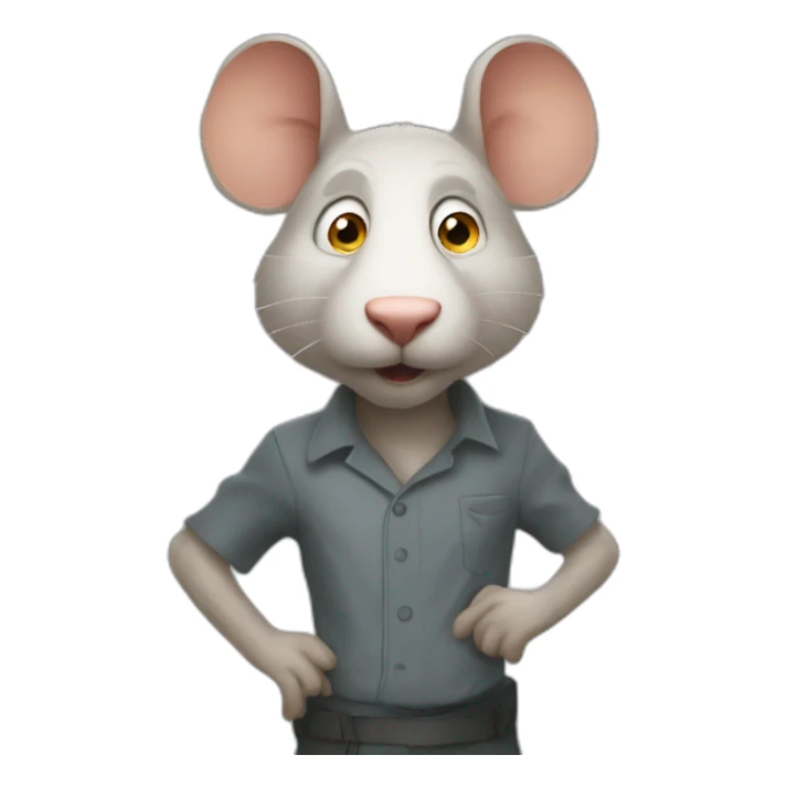 Stonks meme but with a rat sticker