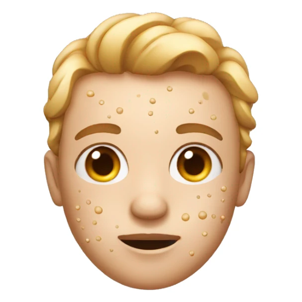 Person with pimples on the face sticker