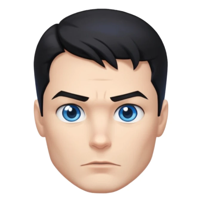 superman character face only younger sticker