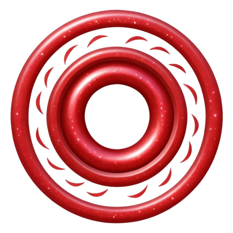 red glitter portal sticker