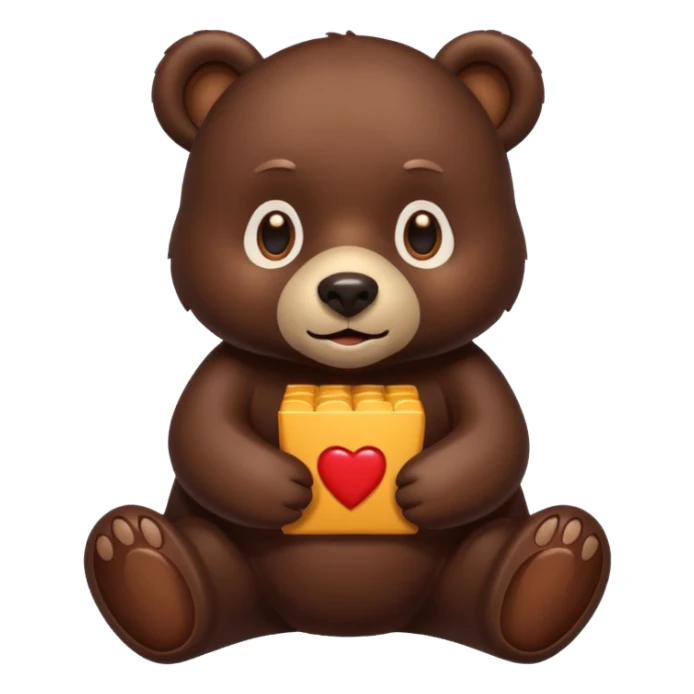 Un oso con chocolate  sticker