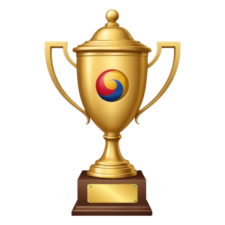 A trophy for Gambian championship sticker
