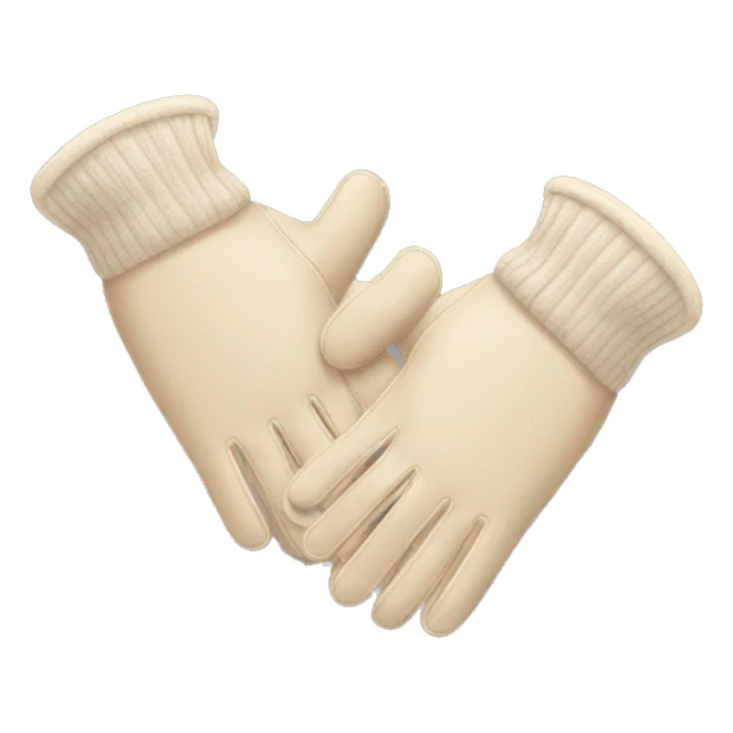beige winter gloves sticker