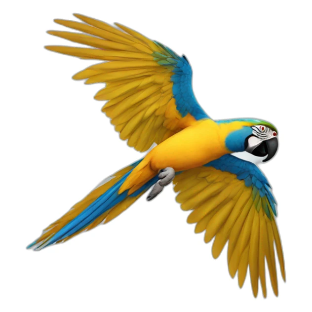Blue And Gold Macaw Flying sticker