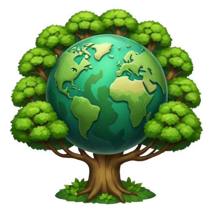 planet with tries sticker