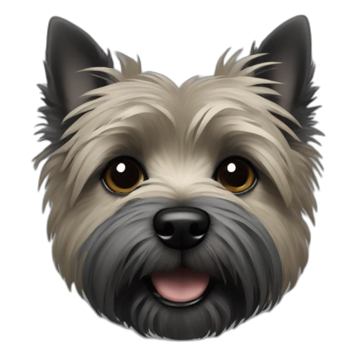 Cairn terrier face dark grey  sticker