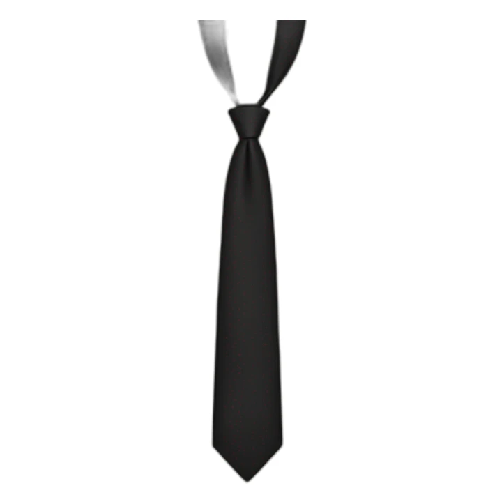 a hanging black neck tie sticker