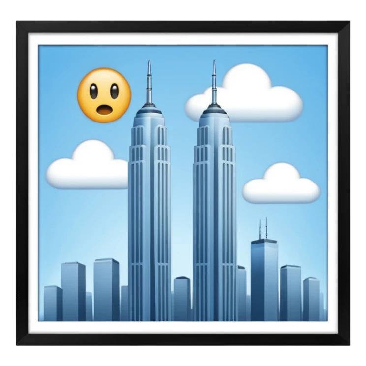 twin towers plane emoji sticker