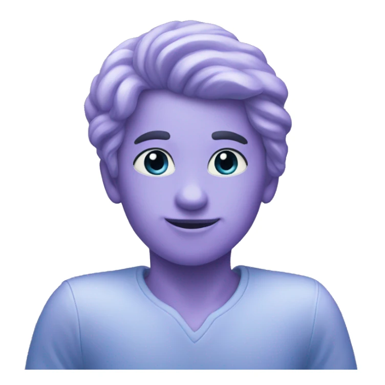 Lilac blue heart sticker