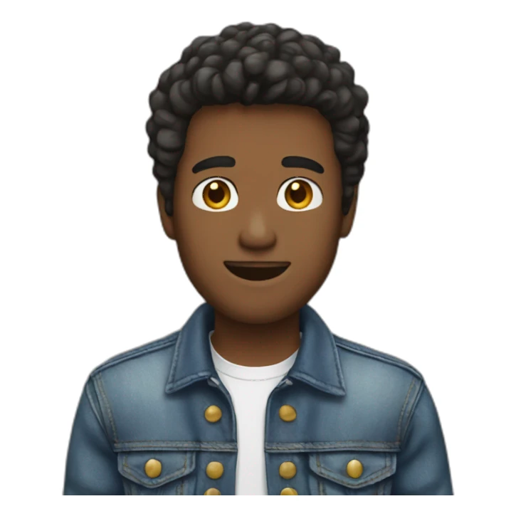 handsome denim jacket guy sticker