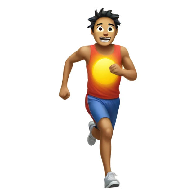 Filipino sun guy running sticker