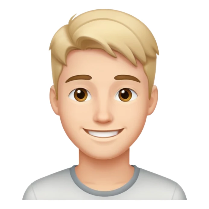 young man with a friendly smile sticker