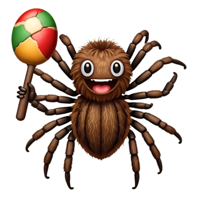 Tarantula holding maracas sticker