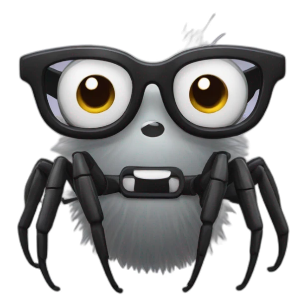 Spider with glasses sticker