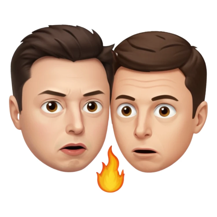 argument between Elon musk and Sam Altman sticker