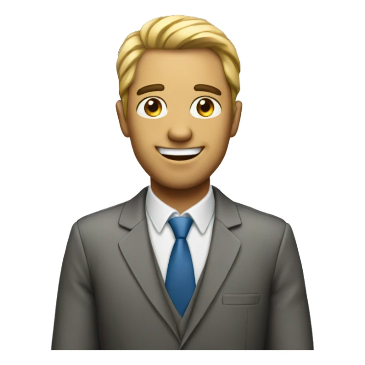 man with job offer sticker