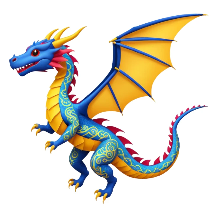 dragon type kite sticker