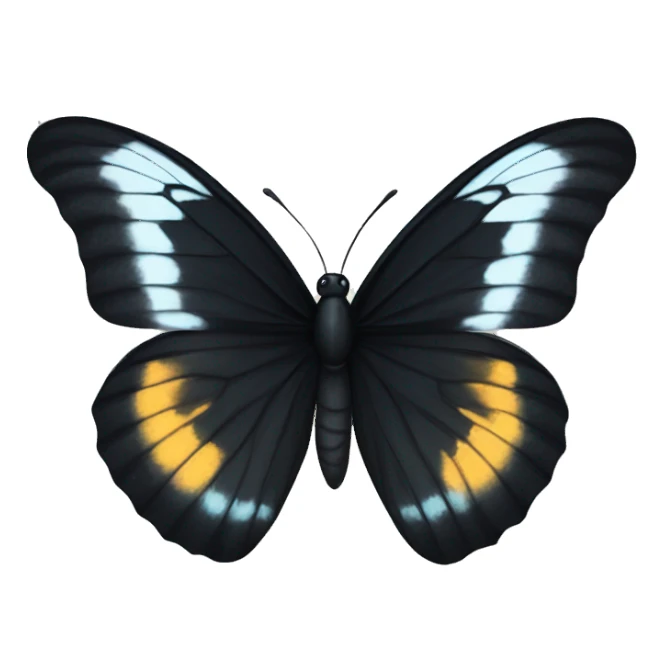Black butterfly sticker