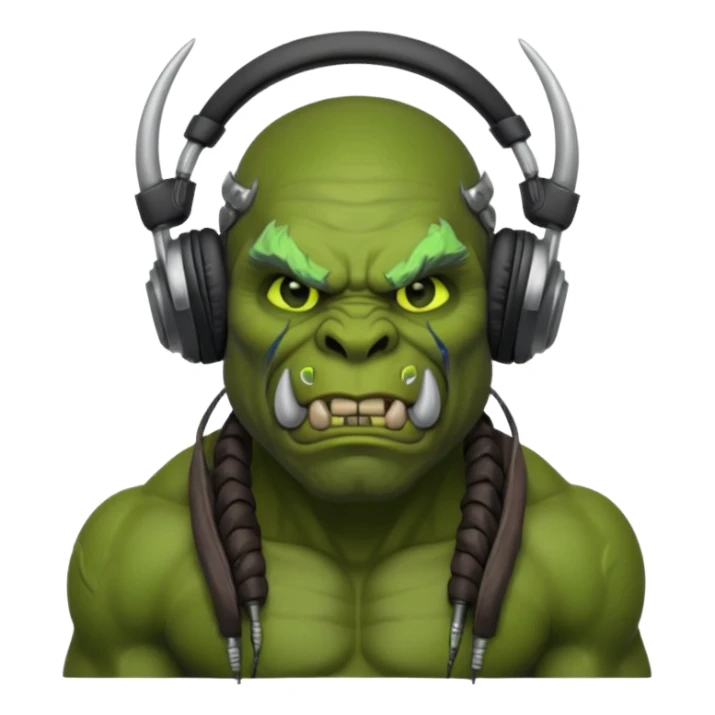 ork with headphones sticker