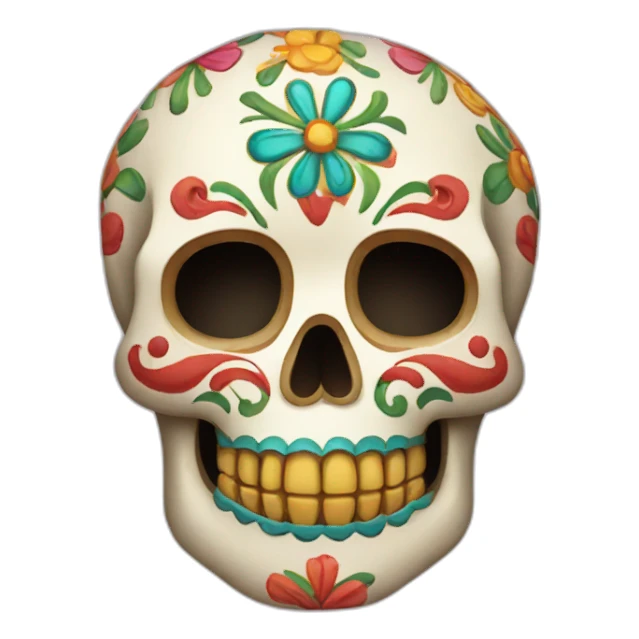 Mexican skull decoration sticker