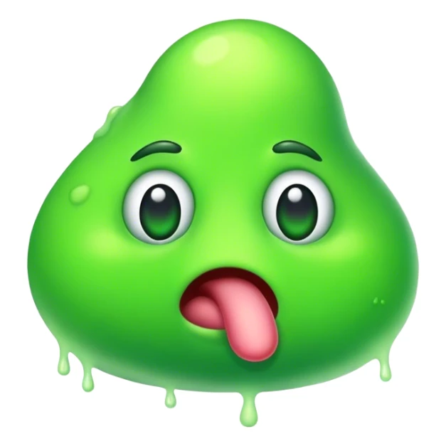 A stinky blob with a nose sticker