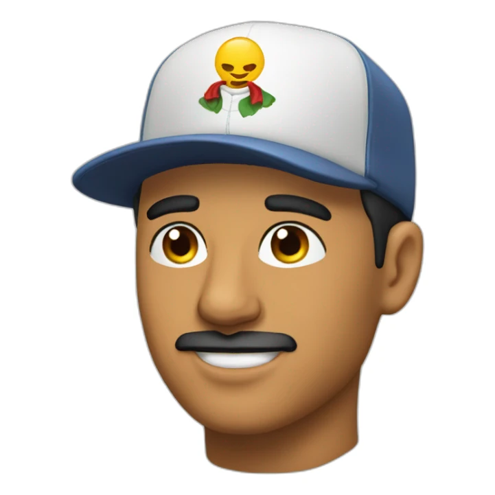 latin man with genloyal logo hat sticker