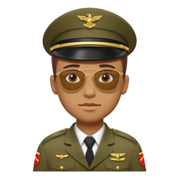 soldier with sunglasses sticker