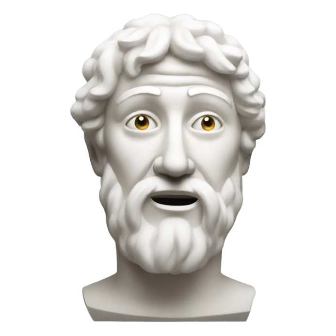 Ancient White Looking Sculpture sticker